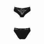 Трусики з широкою гумкою і мереживом Passion PS001 PANTIES M, black - мініатюра 5