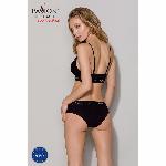 Трусики з широкою гумкою і мереживом Passion PS001 PANTIES M, black - мініатюра 2