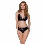 Трусики з широкою гумкою і мереживом Passion PS001 PANTIES XL, black - мініатюра 6