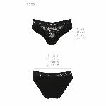 Трусики з широкою гумкою і мереживом Passion PS001 PANTIES XL, black - мініатюра 3