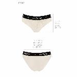 Трусики з широкою резинкою і мереживом Passion PS001 PANTIES XL, ecru - мініатюра 5