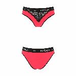 Трусики з широкою гумкою і мереживом Passion PS001 PANTIES M, red-black - мініатюра 4