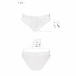 Трусики з широкою гумкою і мереживом Passion PS001 PANTIES L, white - мініатюра 5