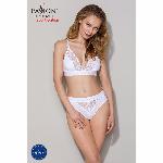 Трусики з широкою гумкою і мереживом Passion PS001 PANTIES L, white - мініатюра 3