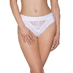 Трусики з широкою гумкою і мереживом Passion PS001 PANTIES S, white - мініатюра 1