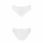 Трусики з широкою гумкою і мереживом Passion PS001 PANTIES S, white - мініатюра 4
