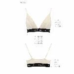 Еластичний топ з мереживом Passion PS001 TOP M, ecru - мініатюра 5