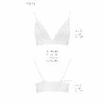 Еластичний топ з мереживом Passion PS001 TOP XL, white - мініатюра 2
