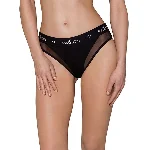 Трусики з прозорою вставкою Passion PS002 PANTIES M, black - мініатюра 1