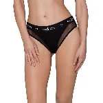 Трусики з прозорою вставкою Passion PS002 PANTIES S, black - мініатюра 1