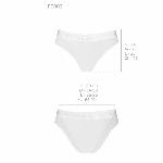 Трусики з прозорою вставкою Passion PS002 PANTIES L, white - мініатюра 2