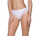 Трусики з прозорою вставкою Passion PS002 PANTIES L, white - мініатюра 1