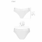 Трусики з прозорою вставкою Passion PS002 PANTIES S, white - мініатюра 2