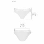 Трусики з прозорою вставкою Passion PS002 PANTIES XL, white - мініатюра 2