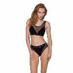 Топ з прозорою вставкою Passion PS002 TOP S, black - мініатюра 6