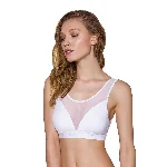 Топ з прозорою вставкою Passion PS002 TOP M, white - мініатюра 1