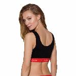 Спортивний топ на широких бретелях Passion PS003 TOP S, black - мініатюра 7