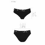 Трусики-сліпи з бавовни та еластаном Passion PS004 PANTIES L, black - мініатюра 3