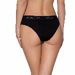 Трусики-сліпи з бавовни з еластаном Passion PS004 PANTIES M, black - мініатюра 7