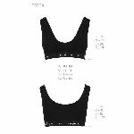 Спортивний топ з широкою гумкою Passion PS004 TOP L, black - мініатюра 3
