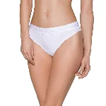 Трусики-бразиліана з бавовни Passion PS005 PANTIES L, white - мініатюра 1