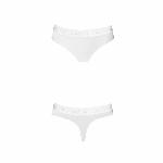 Трусики-бразиліана з бавовни Passion PS005 PANTIES L, white - мініатюра 4