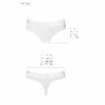 Трусики-бразиліана з бавовни Passion PS005 PANTIES L, white - мініатюра 3
