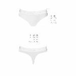 Трусики-бразиліана з бавовни Passion PS005 PANTIES M, white - мініатюра 3
