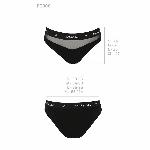 Трусики з прозорою вставкою Passion PS006 PANTIES XL, black - мініатюра 3