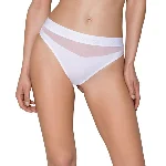 Трусики з прозорою вставкою Passion PS006 PANTIES L, white - мініатюра 1