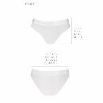 Трусики з прозорою вставкою Passion PS006 PANTIES L, white - мініатюра 2