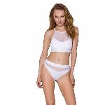 Трусики з прозорою вставкою Passion PS006 PANTIES XL, white - мініатюра 5