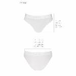 Трусики з прозорою вставкою Passion PS006 PANTIES XL, white - мініатюра 2