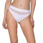 Трусики з прозорою вставкою Passion PS006 PANTIES XL, white - мініатюра 1
