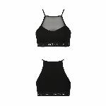 Спортивний топ з прозорою вставкою Passion PS006 TOP S, black - мініатюра 4