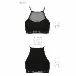 Спортивний топ з прозорою вставкою Passion PS006 TOP XL, black - мініатюра 3