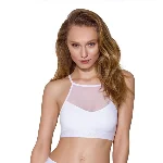 Спортивний топ з прозорою вставкою Passion PS006 TOP L, white - мініатюра 1