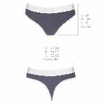 Спортивні трусики-стрінги Passion PS007 PANTIES dark grey, L - мініатюра 3