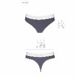 Спортивні трусики-стрінги Passion PS007 PANTIES M, dark grey - мініатюра 2