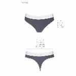 Спортивні трусики-стрінги Passion PS007 PANTIES S, dark grey - мініатюра 2