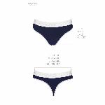Спортивні трусики-стрінги Passion PS007 PANTIES XL, navy blue - мініатюра 3
