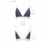 Спортивний топ з подвійними бретелями Passion PS007 TOP L, dark grey - мініатюра 3