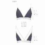 Спортивний топ з подвійними бретелями Passion PS007 TOP S, dark grey - мініатюра 5