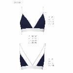 Спортивний топ з подвійними бретелями Passion PS007 TOP M, navy blue - мініатюра 6