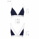 Спортивний топ з подвійними бретелями Passion PS007 TOP XL, navy blue - мініатюра 6