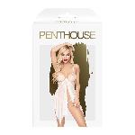 Бебі-дол з ажурним бралетом та високим розрізом Penthouse - Sweet Beast White M/L - мініатюра 3