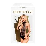 Боді з високим коміром та глибоким декольте Penthouse - Perfect Lover Black M/L - мініатюра 2