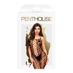Бодістокінг зі шнурівкою та вертикальними швами Penthouse - Drop-dead Tasty Black S/L - мініатюра 2