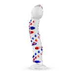 Скляний дилдо з вигинами і малюнком Gildo Glass Dildo No. 3 - мініатюра 1