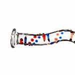 Скляний дилдо з вигинами і малюнком Gildo Glass Dildo No. 3 - мініатюра 3